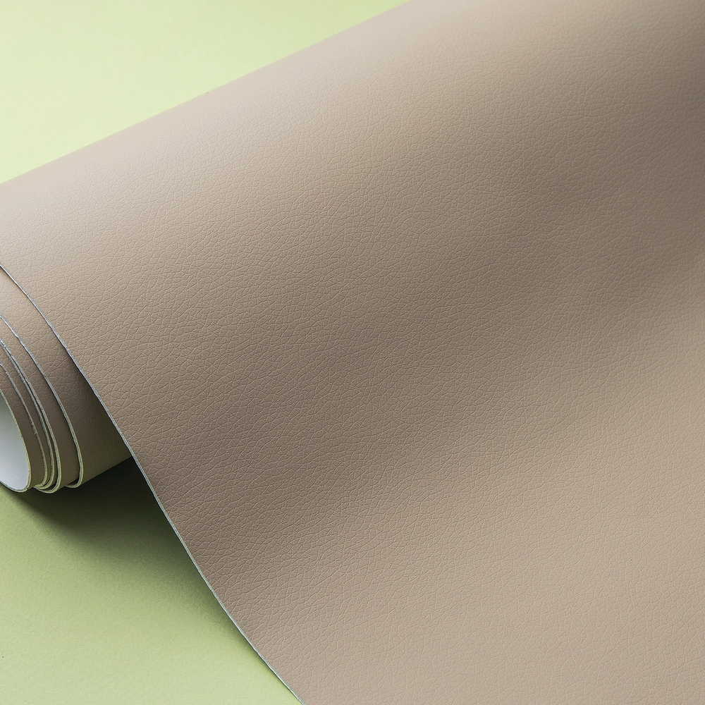 Bergamo Beige (0,85 мм), цв. Бежевый, экокожа самоклеящаяся, лист 50х140
