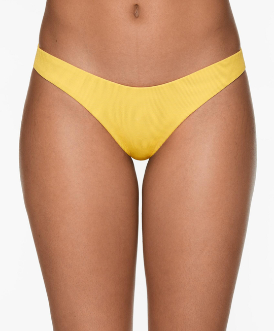 OYSHO Плавки бикини бразильяно U-образной формы из ткани пике, светло-желтый
