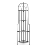 Этажерка угловая Secret De Maison Nicole (PL08-10338) стальной сплав, черный, 48х33х159 см