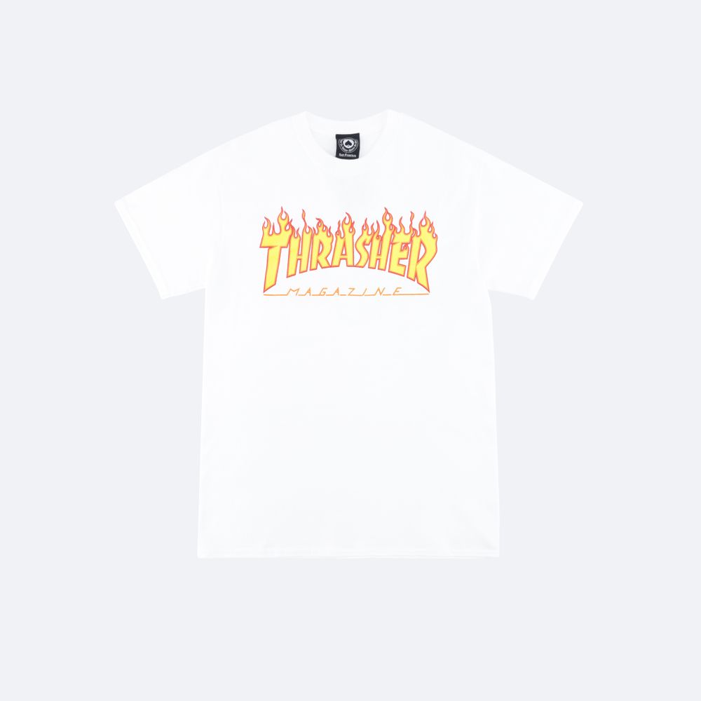 Футболка Thrasher Flame Logo (white)