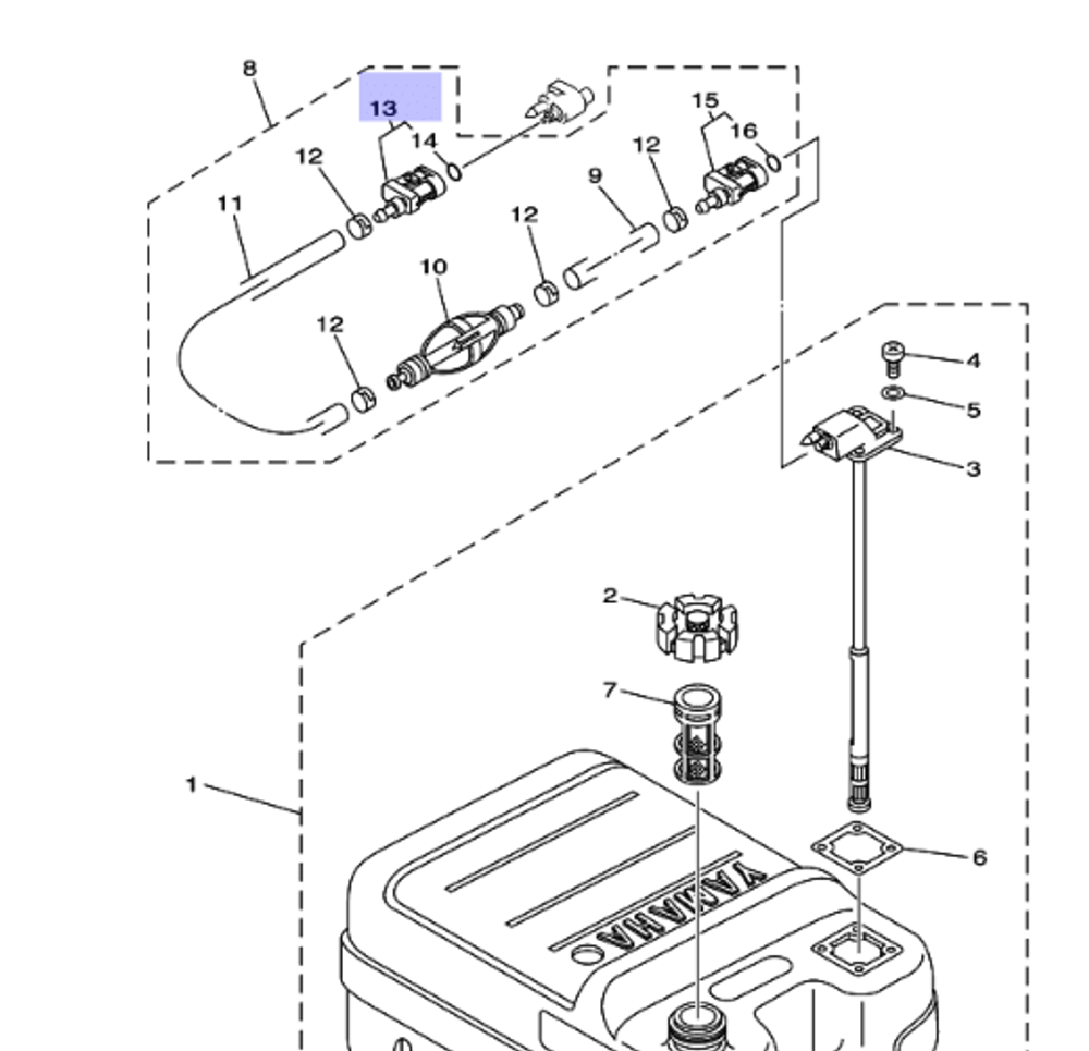 Фитинг топливного шланга 6G1243050500