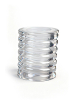 Прозрачная сквозная насадка на пенис с ребрышками (Цвет: прозрачный)