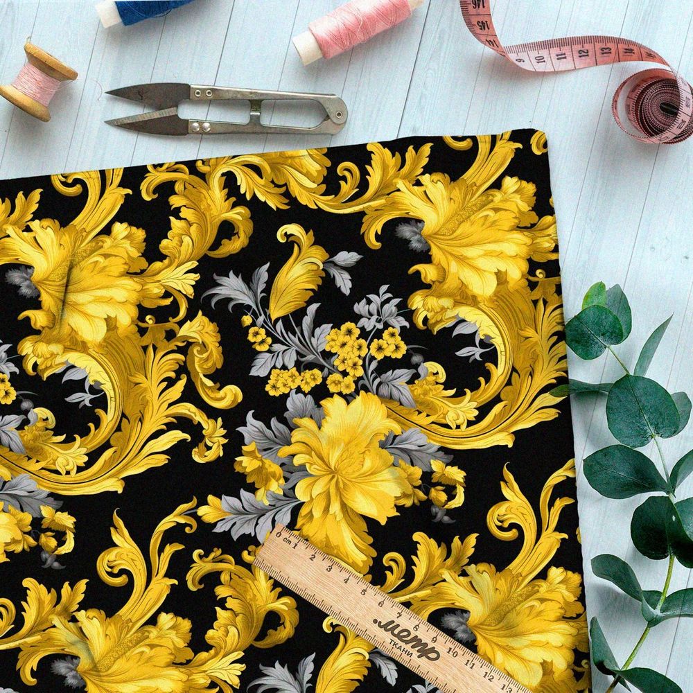 Ткань премиум интерлок фантазийный узор