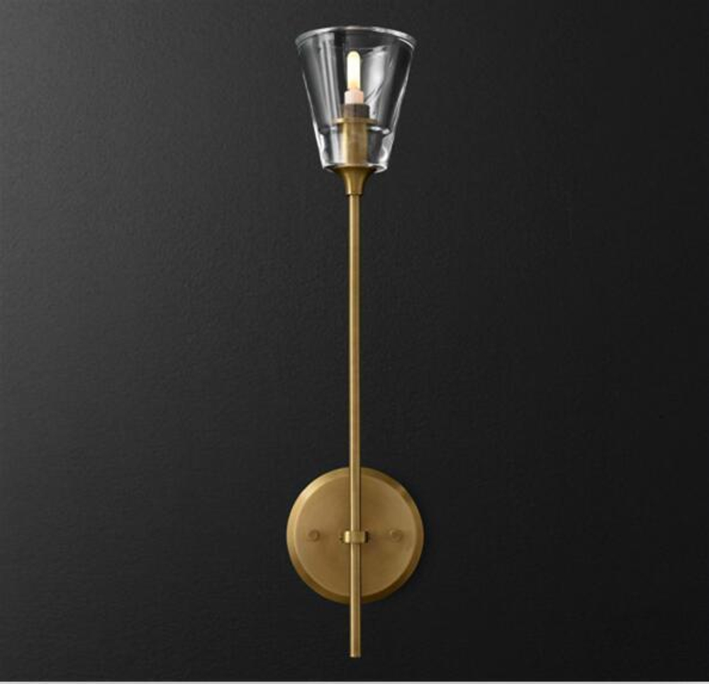 Настенный светильник Torche De Verre 1 light gold