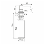 Дозатор для жидкого моющего средства MIXLINE ЗОЛОТО объем 330 мл