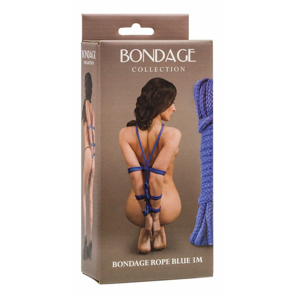 Веревка для связывания Bondage Rope Blue (3 м, синий ) (Цвет: синий)