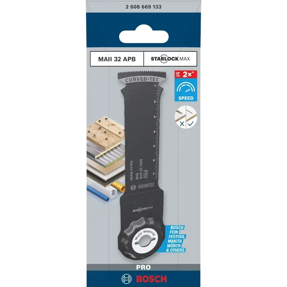 Погружное полотно Wood and Metal 32х80 мм MAIZ 32 APB BOSCH 2608669133