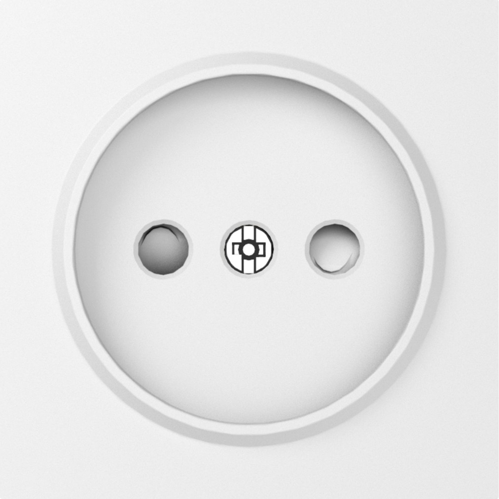 Накладка для розетки без заземления, со шторками 16A 250 В~, матовый белый, серия A07