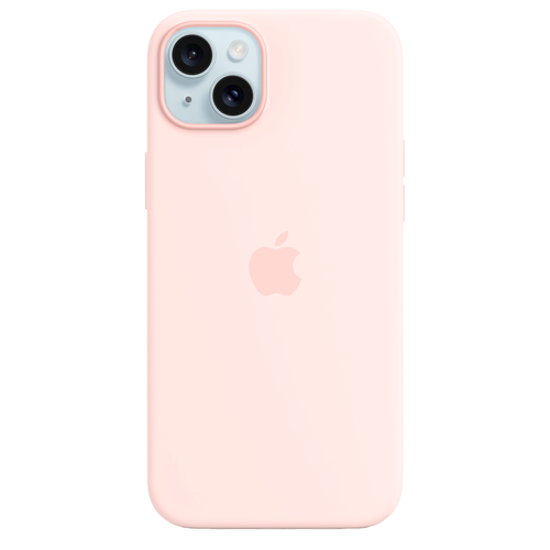 Силиконовый чехол с поддержкой MagSafe Apple Silicone Case для iPhone 15 Plus, Light Pink (Светло-розовый)