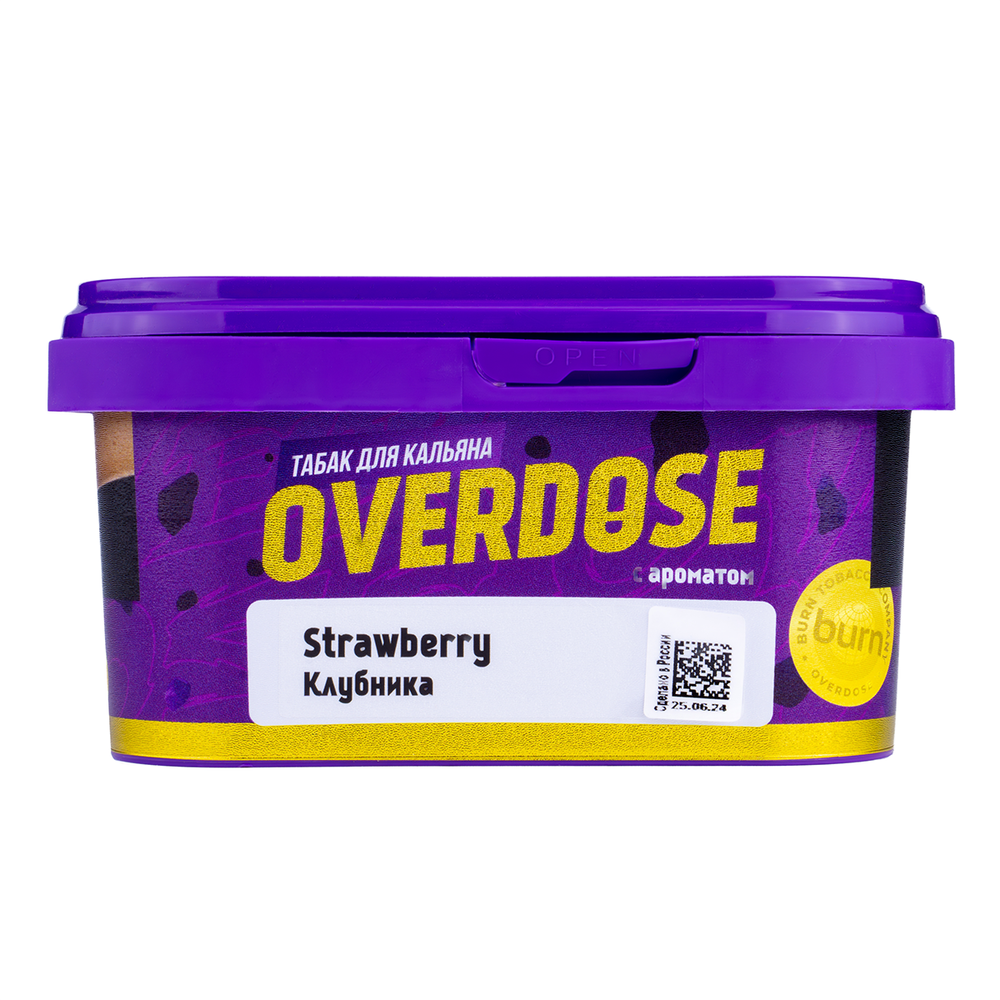 М. Табак для кальяна Overdose Strawberry (Клубника), 200г.
