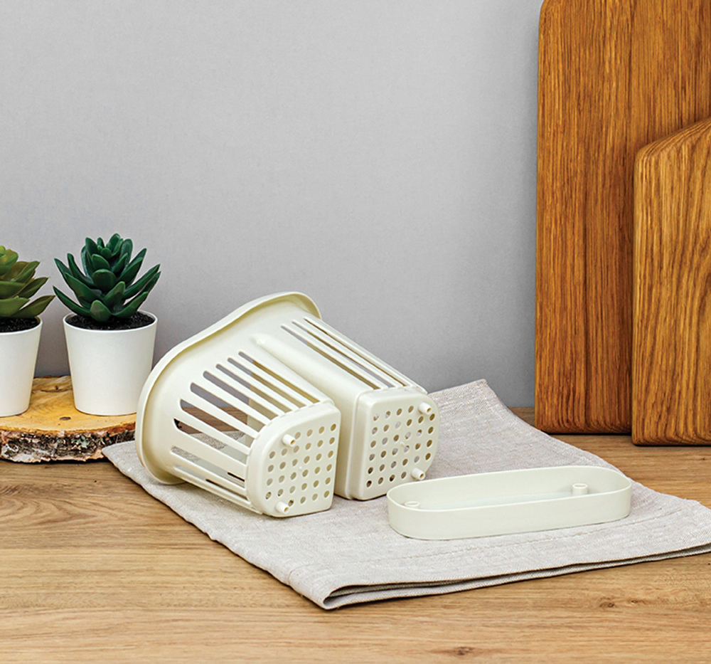 Сушилка для столовых приборов 2х секционная М1165