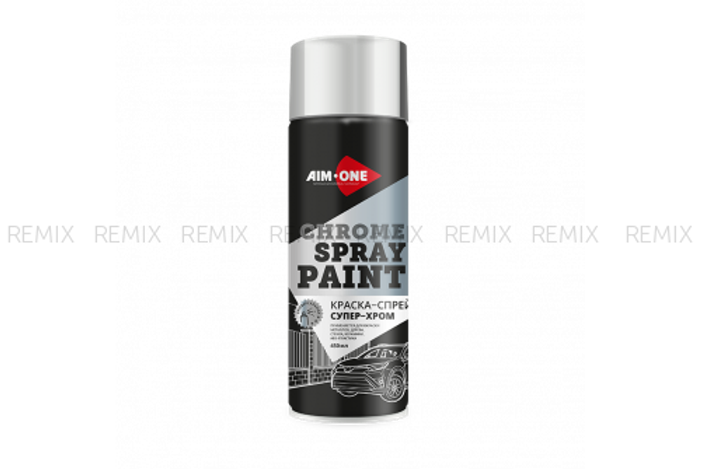 Краска-спрей супер-хром  AIM-ONE 450 мл (аэрозоль).Spray paint chrome  450ML SPC-450
