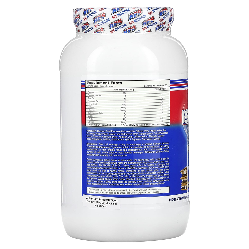 APS, Isomorph 28, чистый сывороточный изолят, Smores, 907 г (2 фунта)