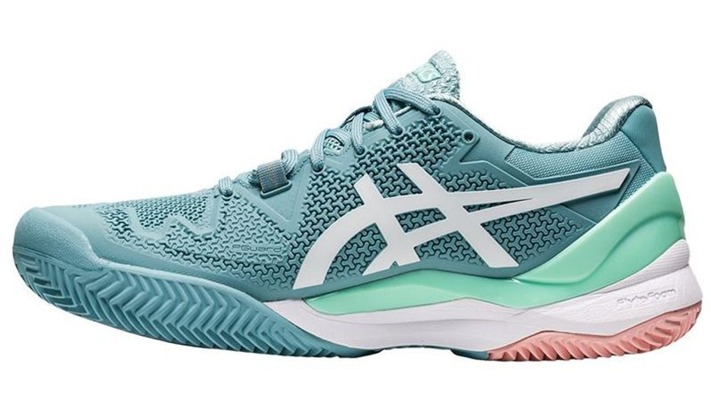 Женские Кроссовки теннисные Asics Gel-Resolution 8 Clay - smoke blue/white