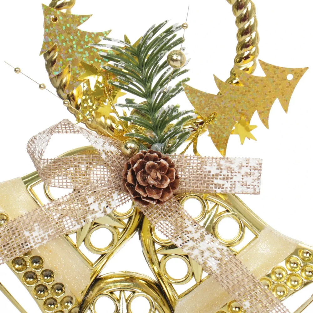 Украшение новогоднее «Звон колокольчиков» 18*23 см, Золото