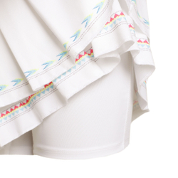 Женская теннисная юбка Lucky in Love Sahara Pleat Tier Skirt Women - White