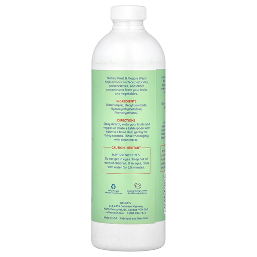 Nellie's, Средство для мытья фруктов и овощей, 474 мл (16 жидк. Унций)