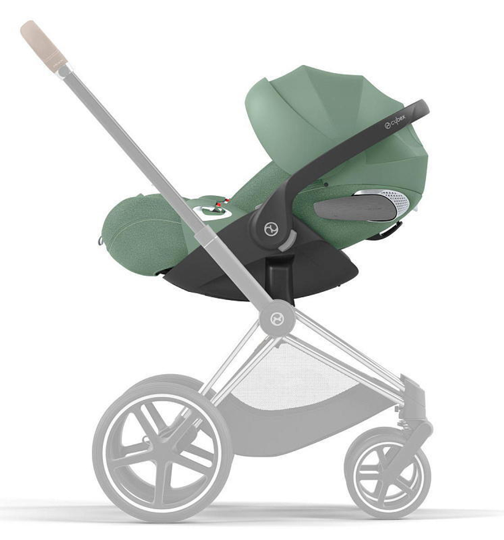 Коляска 3 в 1 Cybex Priam IV Chrome Brown complete и автокресло Cloud T i-Size Leaf Green Plus Off White