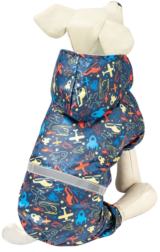 Triol Костюм-дождевик Полет для собак, со светоотражающей лентой, размер M, спинка 30 см