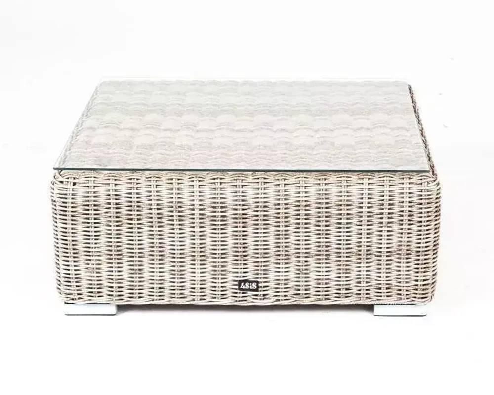 "Лунго" журнальный столик плетеный, цвет бежевый