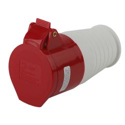 Розетка ЭРА R-16-3P-PE-N-IP44 переносная 215 3Р+РЕ+N 16А 380В IP44 | Силовые разъёмы