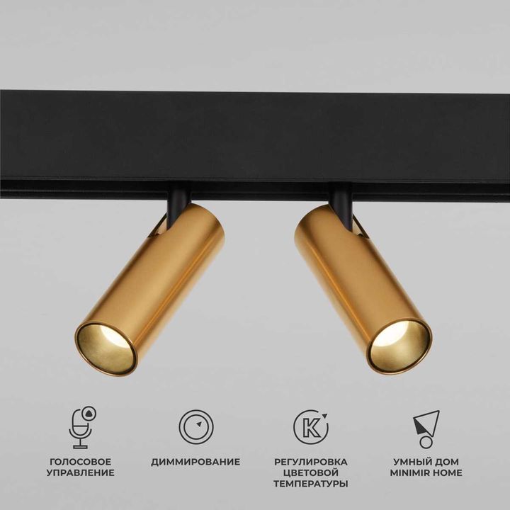 Трековый светодиодный светильник Elektrostandard (Умный дом) Slim Magnetic Dim Dual 85056/01 латунь a063527