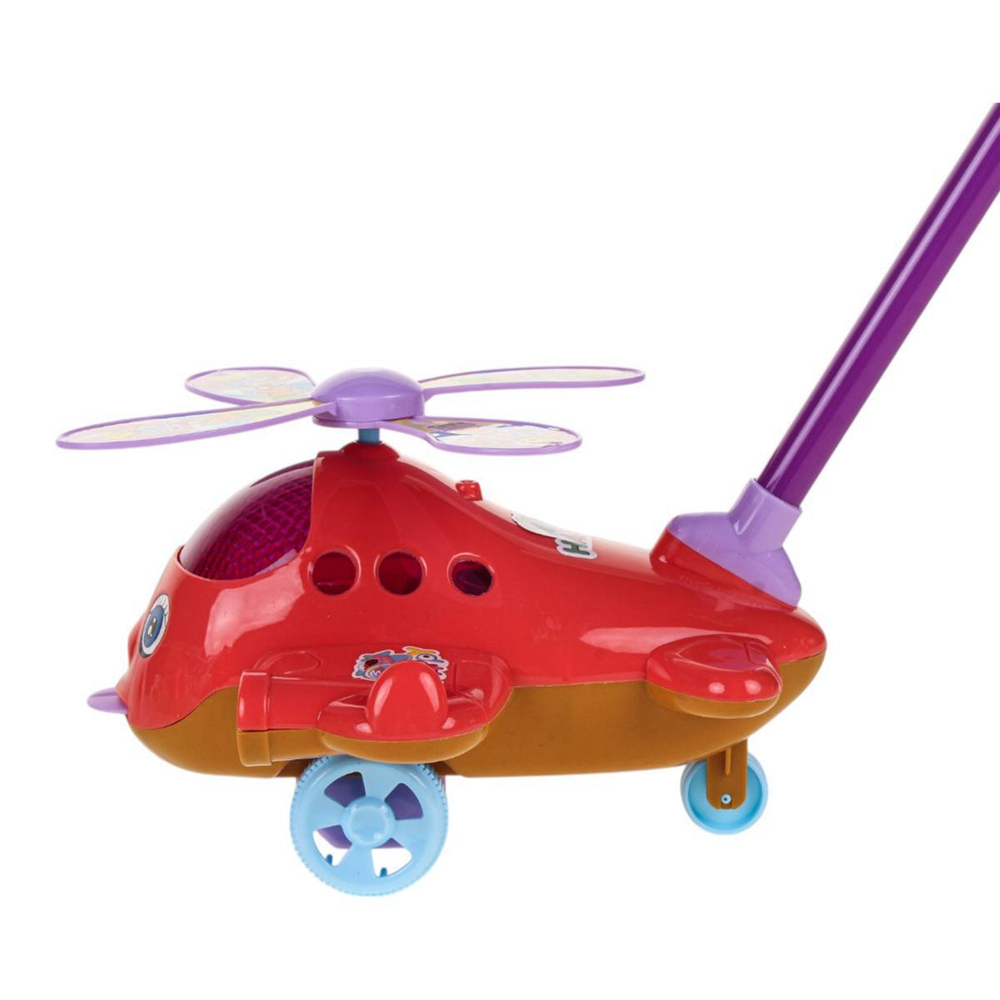 Каталка на палке Вертолет 57см, пакет 352