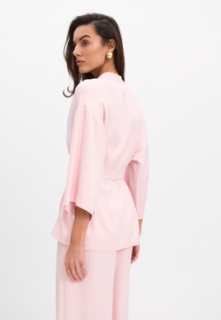 Рубашка-кимоно розовая