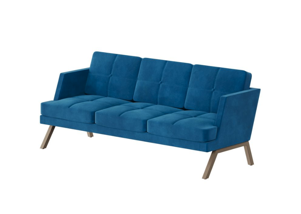 Диван треместный с декором из пуговиц ALDB-03L АЛДО