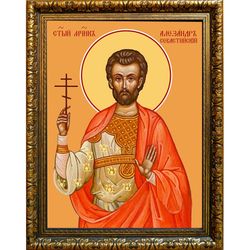 Александр Севастийский мученик. Икона на холсте.