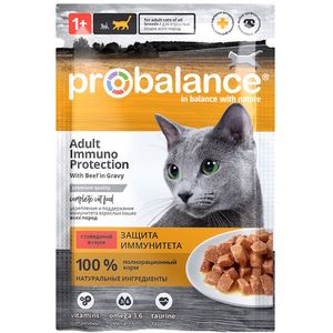 Пауч ProBalance Immuno Protection для кошек с говядиной