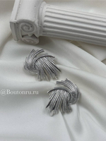 Серьги серебристые "Вихрь"