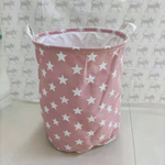 Корзина для хранения круглая Звезды 45*35 см розовый