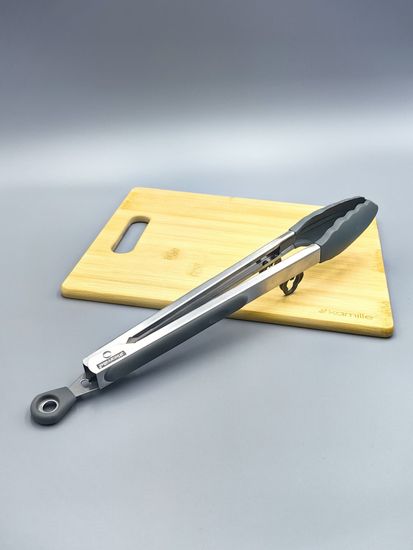Щипцы силиконовые 30,5 см. Kamille КМ 7512 с ручками из нержавеющей стали
