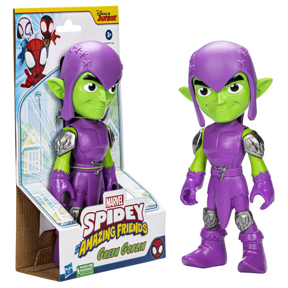 Hasbro Marvel Spidey Amazing Friends - Статуэтка 23 см Мега Зелёный Гоблин / артикул   F3711 F7261  / GTIN 5010994203375