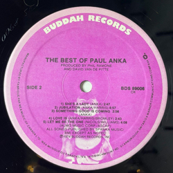 Винтажная виниловая пластинка LP The Best Of Paul Anka (Canada 1984)