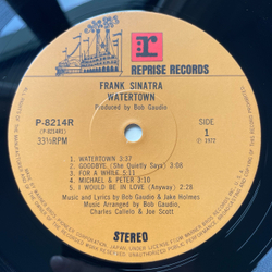 Винтажная виниловая пластинка LP Frank Sinatra Watertown (Япония 1972) (Оби)