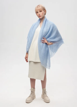 Платок пуховый П3-130-04 голубой