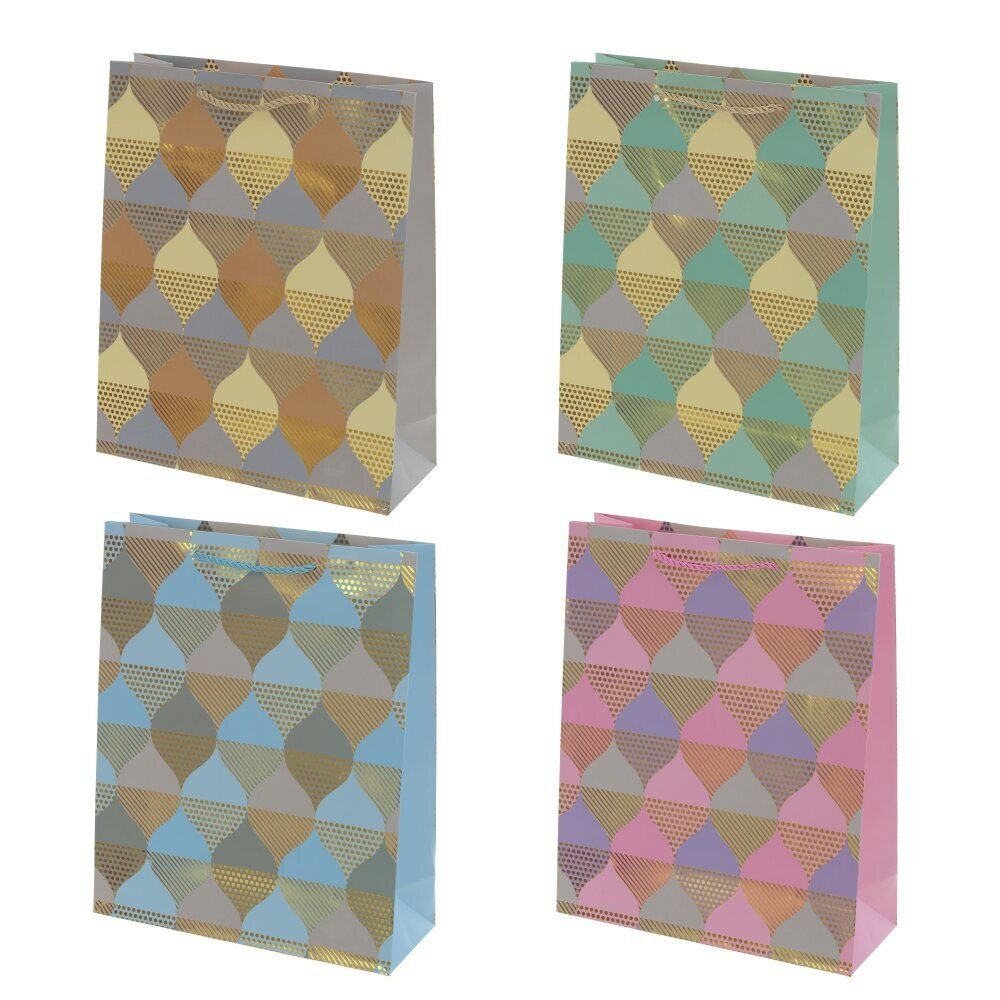 GAEM Пакет подарочный S (бумага 210г/м2, блок микс 12шт), L18 W10 H23 см, 4в.