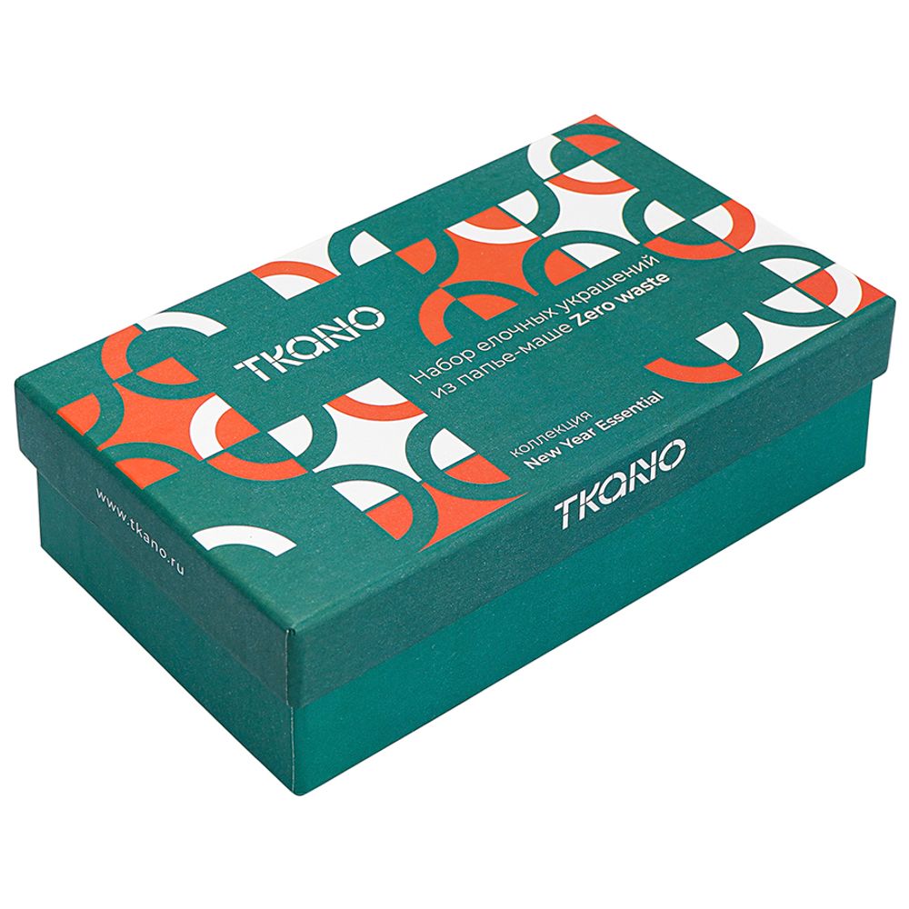 Набор елочных украшений из папье-маше Zero waste из коллекции New Year Essential, 4 шт.