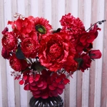 Искусственные цветы «FLOWERS GLAMOUR» 60см Пионы 2 цветка красные