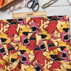 Ткань блэкаут нападение акул