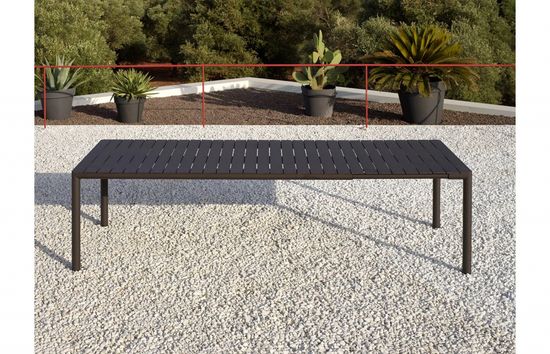 Стол пластиковый раздвижной Tevere 210 цвет антрацит Nardi Италия