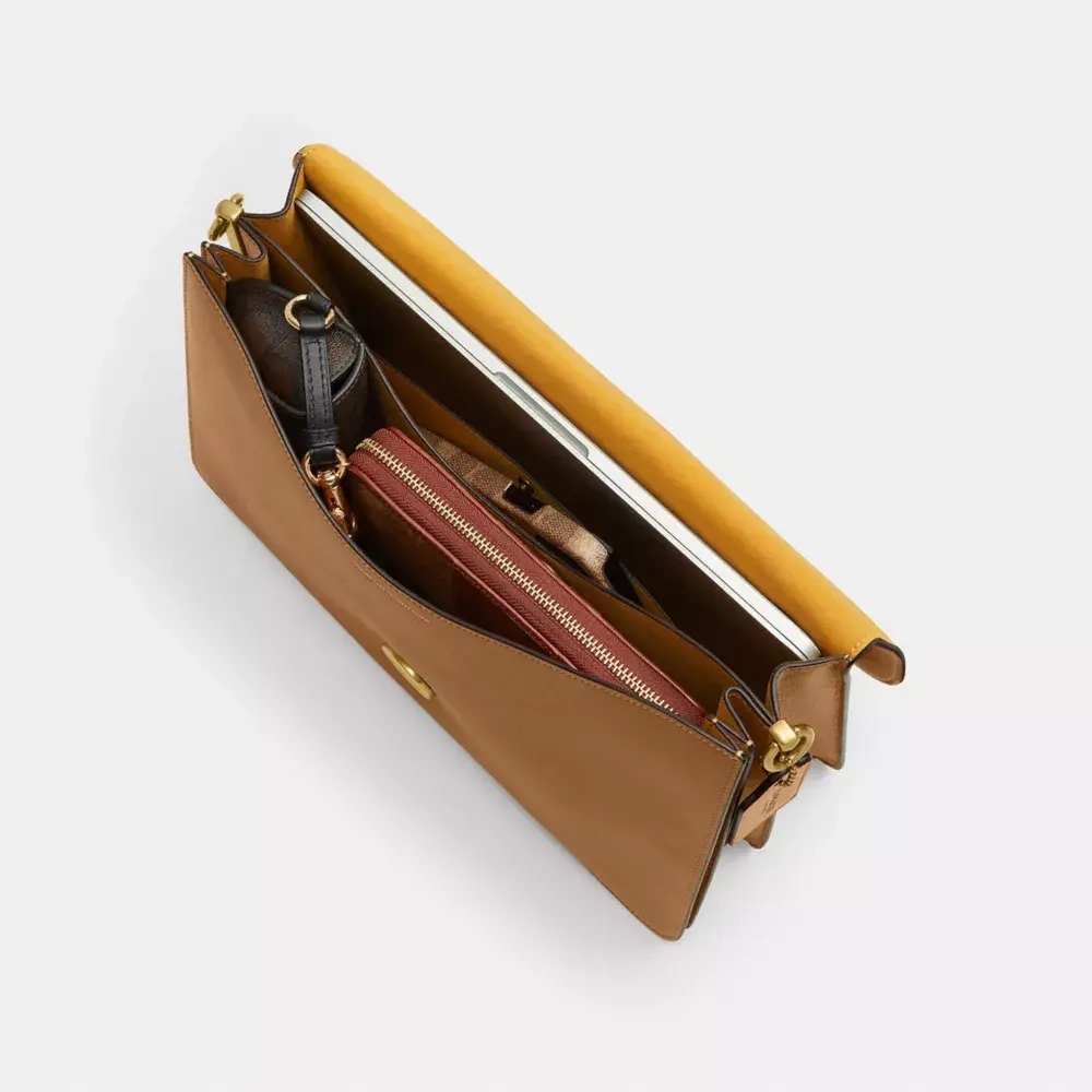 COACH СУМКА ЧЕРЕЗ ПЛЕЧО TABBY CHAIN 35, МЕДОВО-КОРИЧНЕВЫЙ