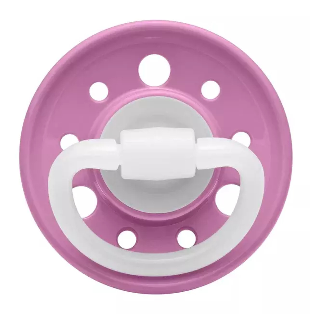 Пустышка латексная NIP "Cherry" 2 шт. для девочек, красный/розовый, размер 2