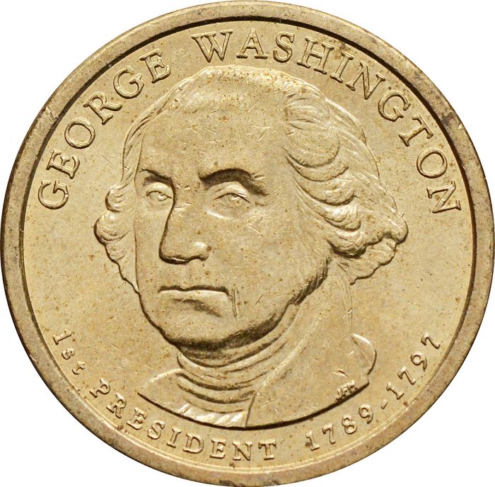1 доллар (dollar) 2007 D США «Президент США - Джордж Вашингтон (1789-1797)»