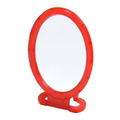 Зеркало настольное в пластиковой оправе «Практик» овал, подвесное 17*13см