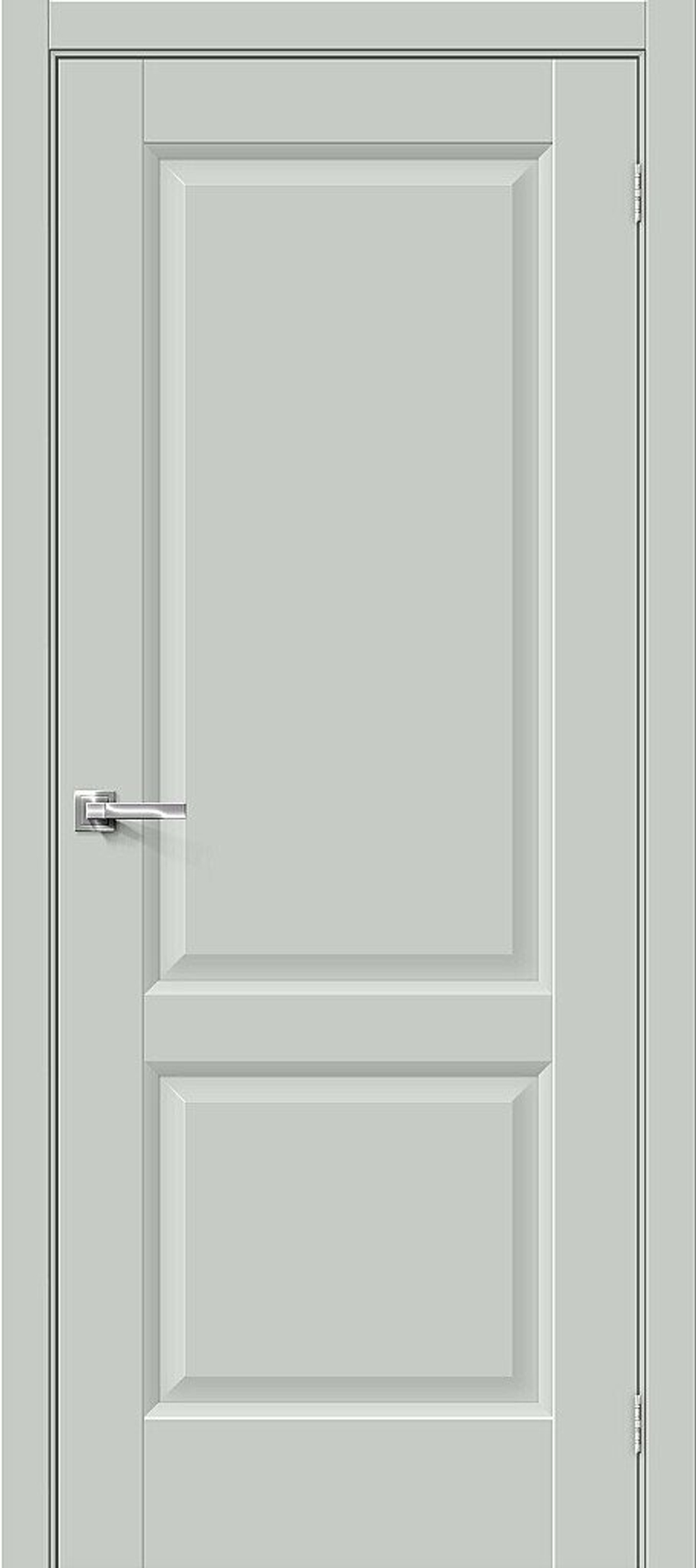 Межкомнатная дверь Браво Неоклассик-32 цвет Grey Matt ( белый матовый без текстуры)