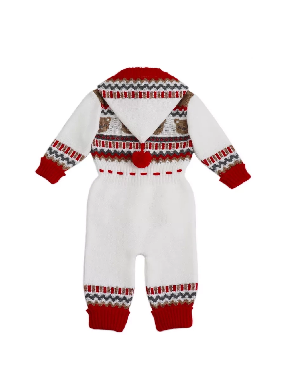 Вязаный комбинезон для новорожденных и малышей на молнии