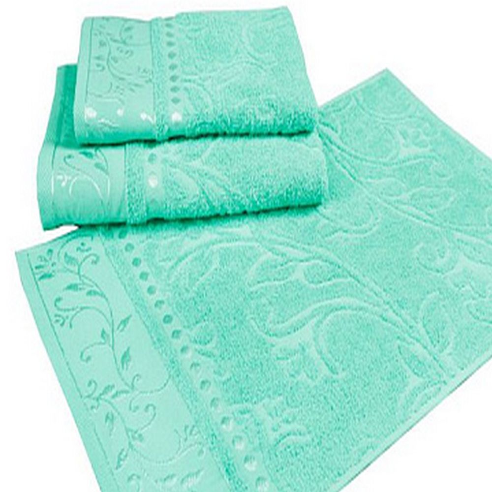 Набор из 3-х махровых полотенец "П37. Жаккард мята" в упаковке, 100% хлопок, Россия. Набор из 3-х махровых полотенец "П37. Жаккард мята" в упаковке, 100% хлопок, Россия.